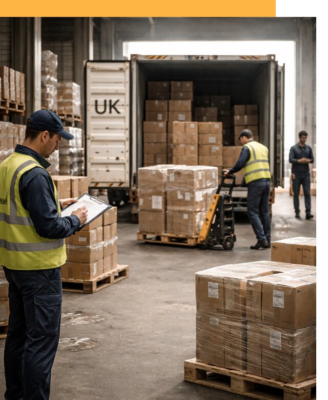 Доставка грузов из Великобритании с таможенным оформлением от 12840