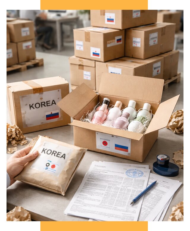 Доставка косметики из Кореи от 8731 р. под ключ | СетСервис-Кна